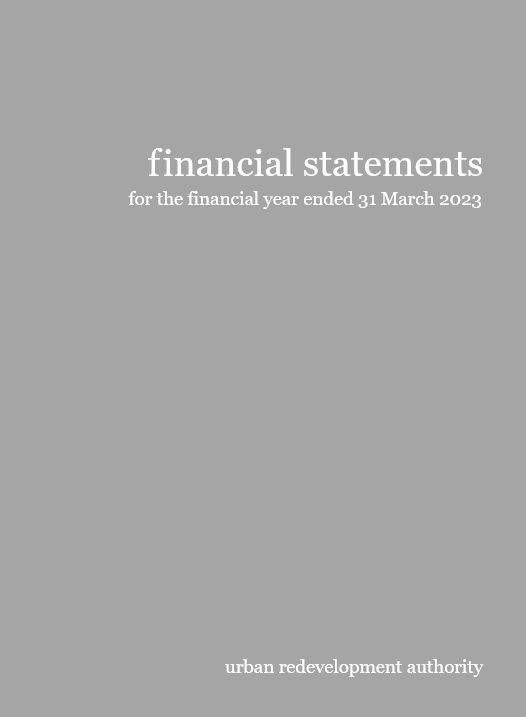 Financial statements for the financial year ended on 31 March 2023 cover in grey